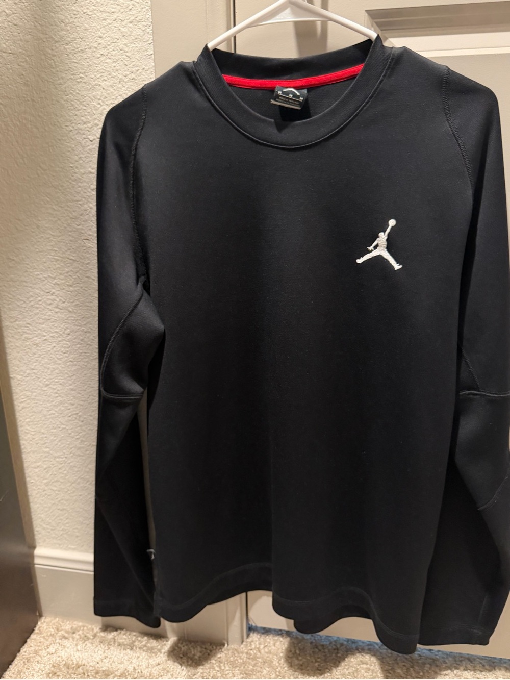 Jordan Black Crewneck Sweatshirt with White Jumpman